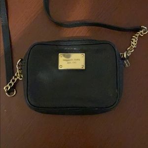 Michael Kors black leather crossbody